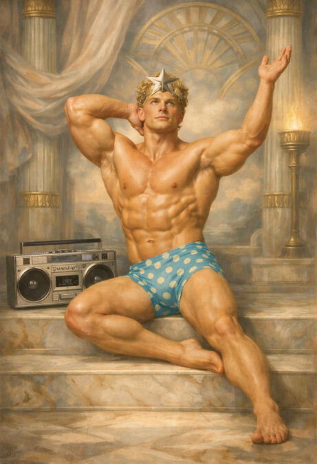 Male figurative surreal fine art.