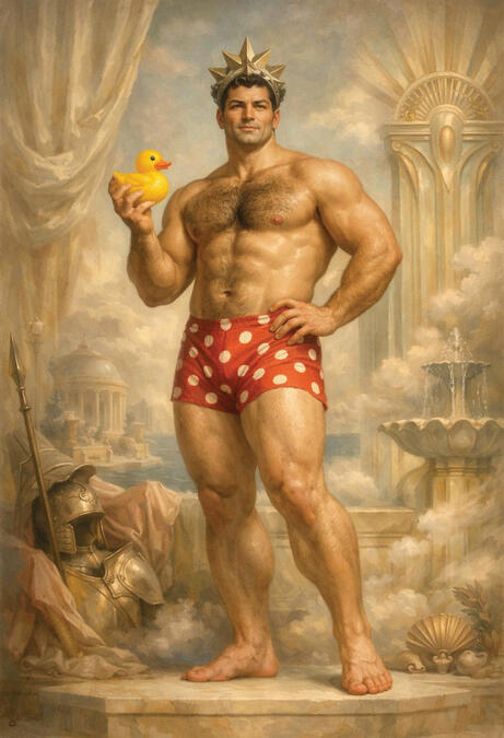 Male figurative surreal fine art.