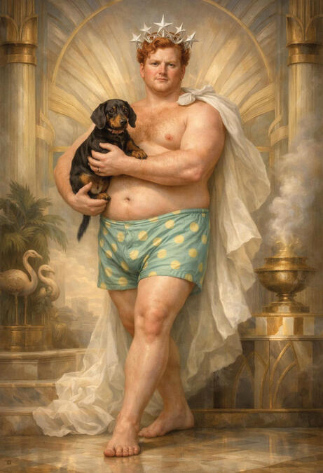 Male figurative surreal fine art.