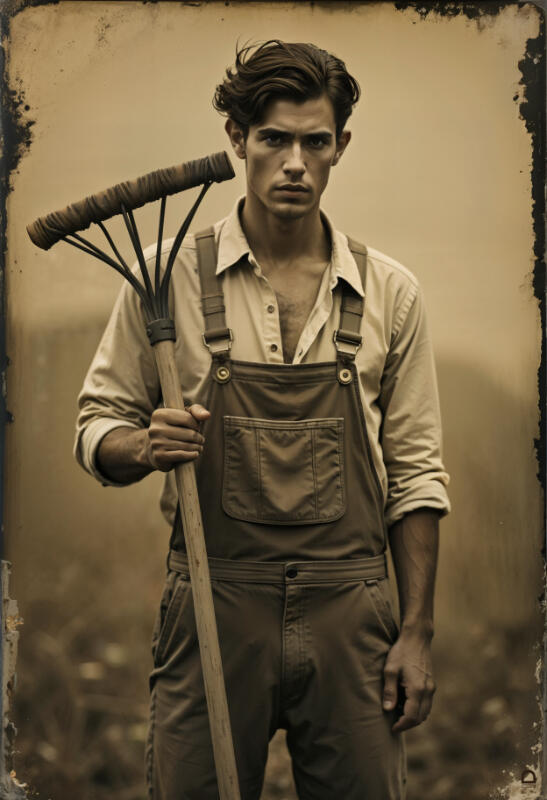 Vintage style male portraiture, classic cinematic photography — Domus Gallerus
