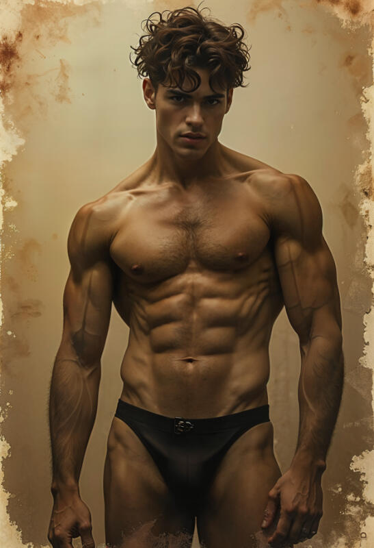 Vintage style male portraiture, classic cinematic photography — Domus Gallerus