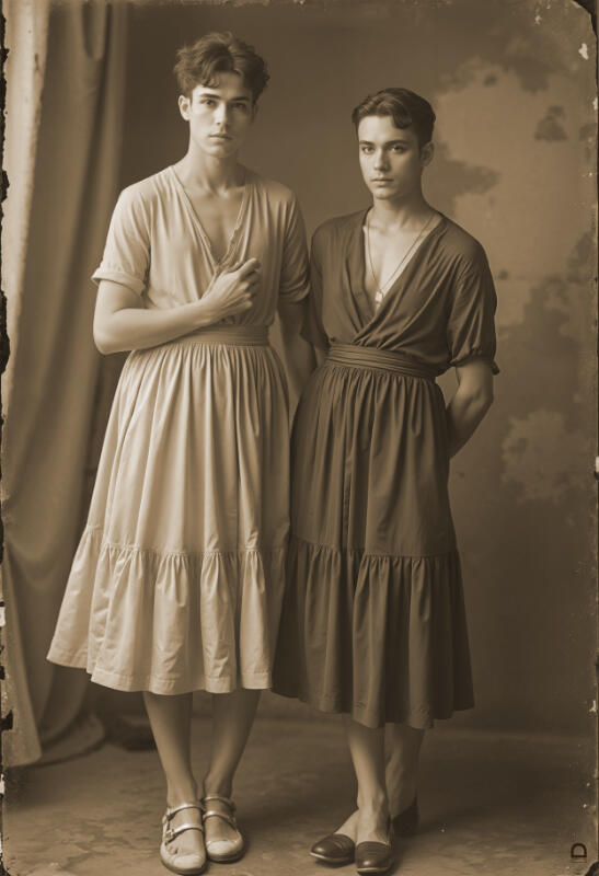 Vintage style male portraiture, classic cinematic photography — Domus Gallerus, lgbtq, genderfluid.