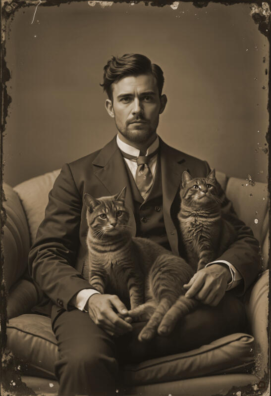 Vintage style male portraiture, classic cinematic photography — Domus Gallerus